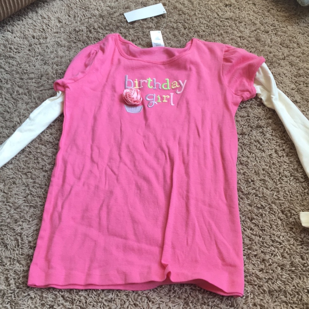 NEVER WORN Gymboree birthday girl shirt
